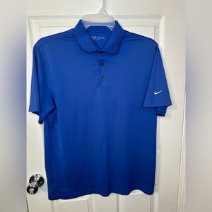 Men’s Nike Golf Dri-Fit Golf Polo Royal Blue Size Large Excellent Used Condition